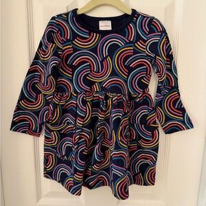 Hanna Andersson Navy Rainbow Swirl Kids Dress